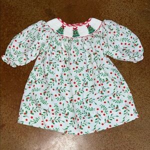 Baby Girl Smocked Christmas Dress